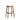 Modern wooden stool with curved white cushioned seat, minimalist design for home décor