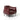 Modern burgundy leather armchair with black metal legs on white background