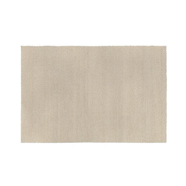 Beige textured area rug with subtle natural fiber pattern, ideal for modern home décor