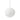 Modern white spherical pendant light with overlapping curved panels hanging from black cord