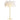 Elegant floor lamp with gold textured stand and white feather shade, designer home décor
