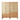 LaFloria wooden wardrobe with rattan panel doors and brass handles, featuring drawers at bottom