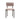 Modern designer chair with mauve upholstered seat and backrest, black metal frame