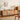cherrywood media console with woven rattan doors