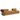 Modern brown textured fabric chaise lounge sofa with cylindrical armrests and wooden base