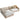 beige linen chaise sofa with ashwood frame