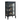 Marco Buffet — solid pine wood black buffet with glass door, H115×W40×L68cm