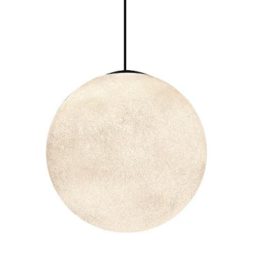 3D printed moon pendant light with lunar surface