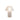 Cornelia mother of pearl table lamp with cream pearlescent tiles, a tapered shade and cylindrical base