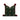A square decorative throw pillow with a dark green glittery texture, featuring a red border, red pom-poms at the corners, and a pattern of red-and-white candy canes. The brand name 'LIBA HOME' is displayed at the top, with product specifications at the bottom.