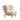 LaFloria cozy cream sherpa armchair with wooden legs, plush designer home décor seating