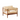 LaFloria beige cushioned wooden lounge chair with armrests and two matching pillows