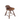 Designer wooden chair with curved seat and four angled legs, modern home décor furniture