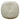 A round, light beige faux-leather or leather pouf cushion with a four-panel cross-stitch design, shown from a top-down view on a white background.
