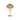 Gold table lamp on a white background