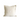 Beige pillow with a bee emblem on a white background
