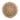 A round, hand-woven tassel rug with multicolored threads and a beige border.