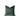 A dark green velvet throw pillow with a scalloped edge and four red decorative buttons, shown on a white background with Chinese text and the brand name LIBA HOME.