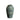 A handcrafted green ceramic vase with a textured surface, resembling a lichens-like pattern.