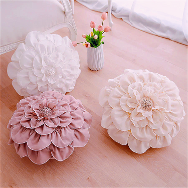 Handwoven Floral Cushion
