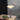 Table lamp on a surface with a blurred background