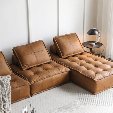 Asiades Leather Modular Sofa