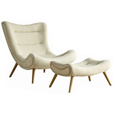 Italian Oakwood Lounge Chair