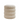 Beige textured round pouf ottoman with stacked cushion design for stylish home décor