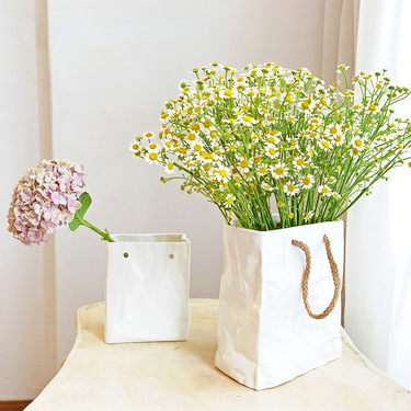 Crinkled Ceramic Vase