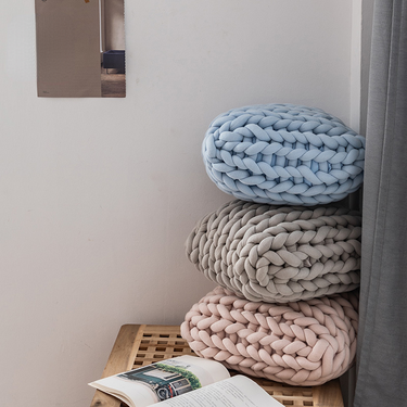Seamless Knitted Cushion