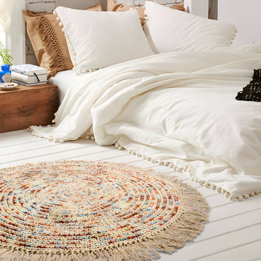 Hand-Woven Tassel Rug