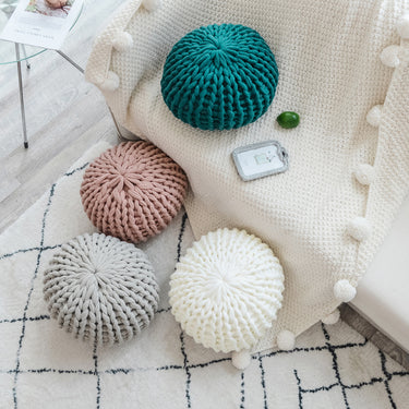 Knitted Pouf Ottoman