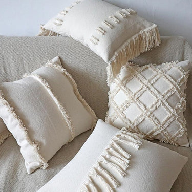 Tufted Cotton Cushion Cover