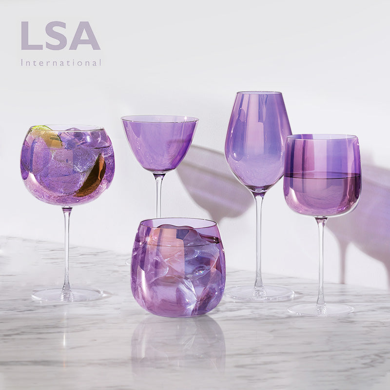 UK LSA Purple Crystal Glass LaFloria Home Décor