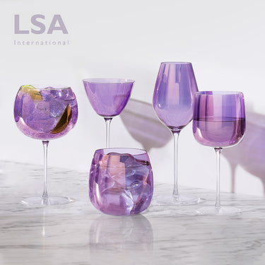 UK LSA Purple Crystal Glass