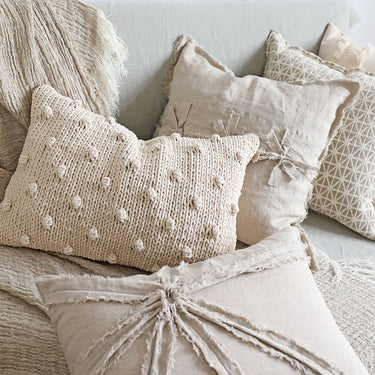 Popcorn Knitted Cushion Cover
