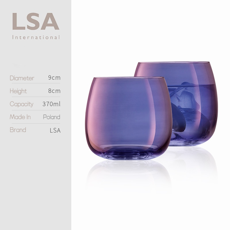 UK LSA Purple Crystal Glass LaFloria Home Décor