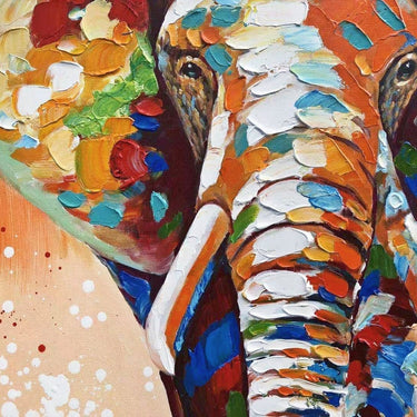 Eléphant R- Impasto Painting