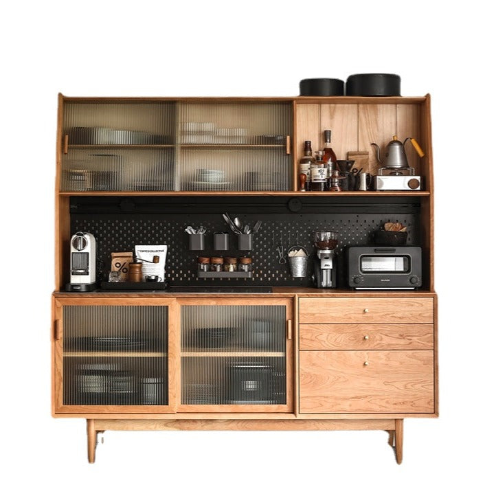 Howard Kitchen Cabinet | Solid Wood Kitchen Cabinet with Glass Door ...