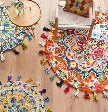 Boho Tassel Wool Rug